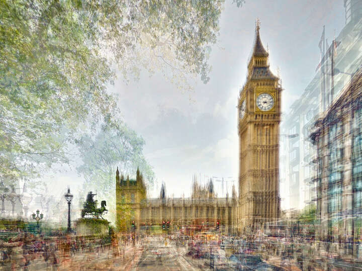  Urban art: Approaching Big Ben by Pep Ventosa