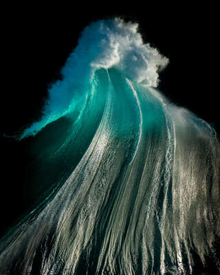  Curated abstract blue artworks: Convergence by Ray Collins