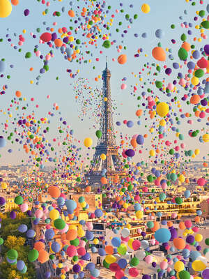   Paris Balloons I by Robert Jahns