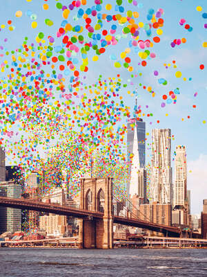  Berühmte Fotografen Brooklyn Bridge Balloons by Robert Jahns