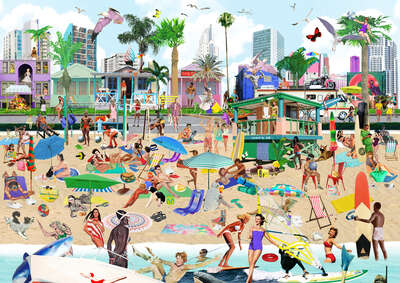  curated Los Angeles city artwork: Venice Beach by Sanda Anderlon