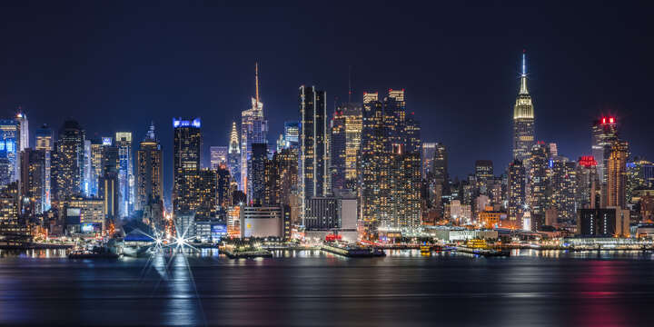 Panorama Stadt: NYC Manhattan Skyline von Swee Choo Oh