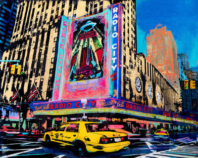  curated absract art prints: Radio City Hall by Sandra Rauch
