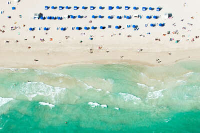   Blue Umbrellas Miami by Tommy Clarke