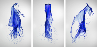  Curated abstract blue artworks: Liquid universe/fall by Thanh-khoa Tran