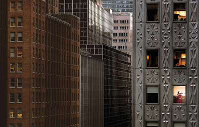   Wandbild Fenster mit Ausblick: 375 Lexington Ave, New York von Jason Schmidt | Trunk Archive